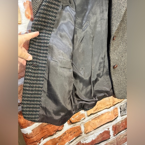 Vintage 90’s Blazer Multi Pattern Tweed Suede Collar Small JL Colebrook EUC - Picture 7 of 10